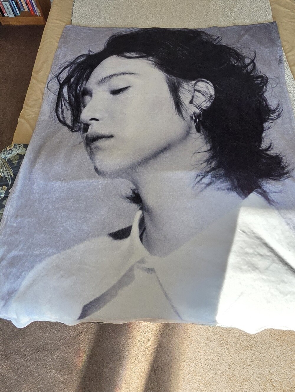BTS Suga Plush Photo Blanket